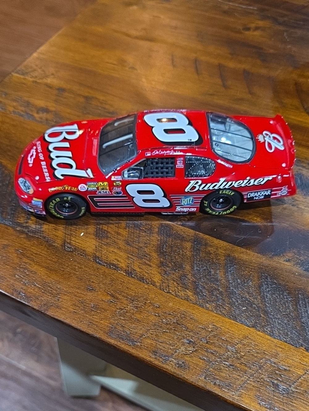 Budweiser Red Die-Cast #8 Racing Car Toy